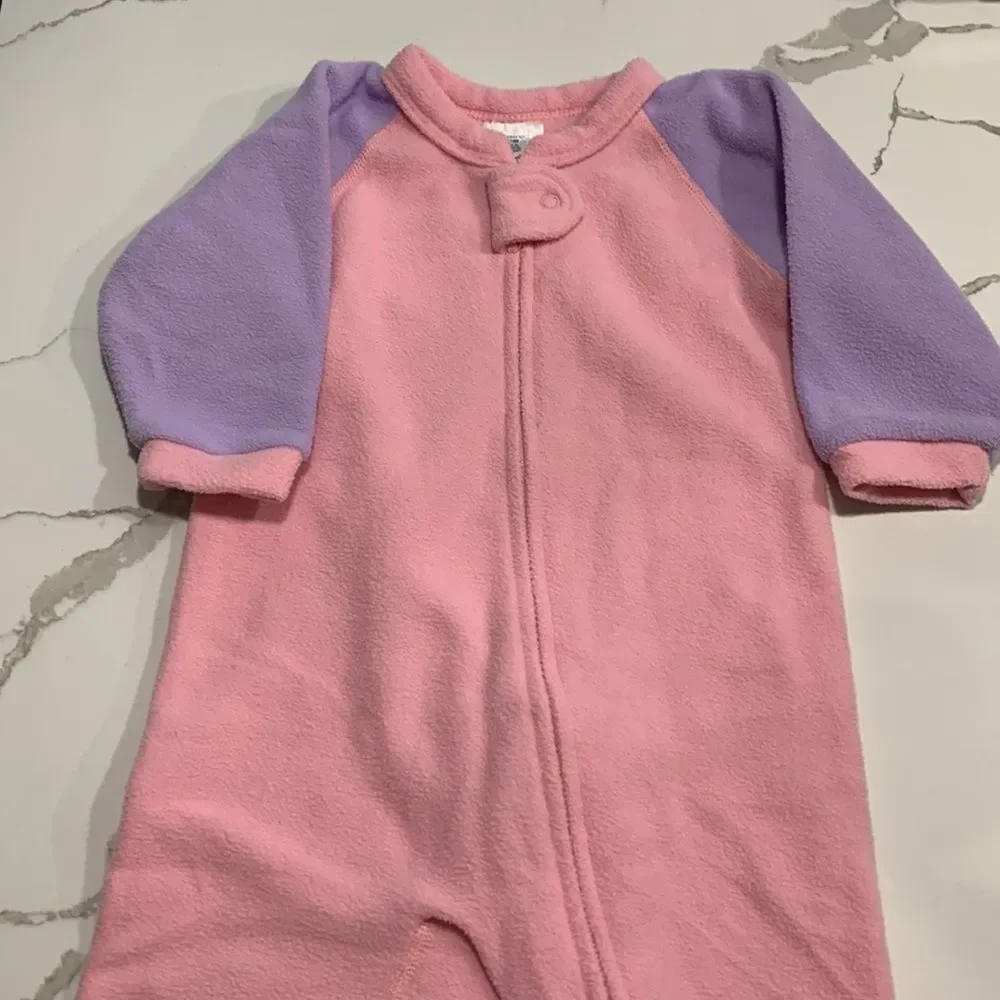 Land’s End | Baby Girls Pink Purple Infant Fleece Romper Jumper Sleeper …